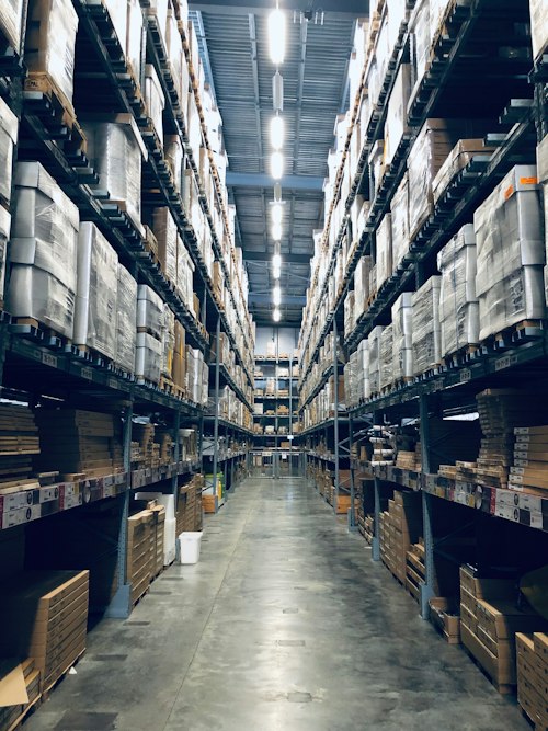 Goods in a warehouse