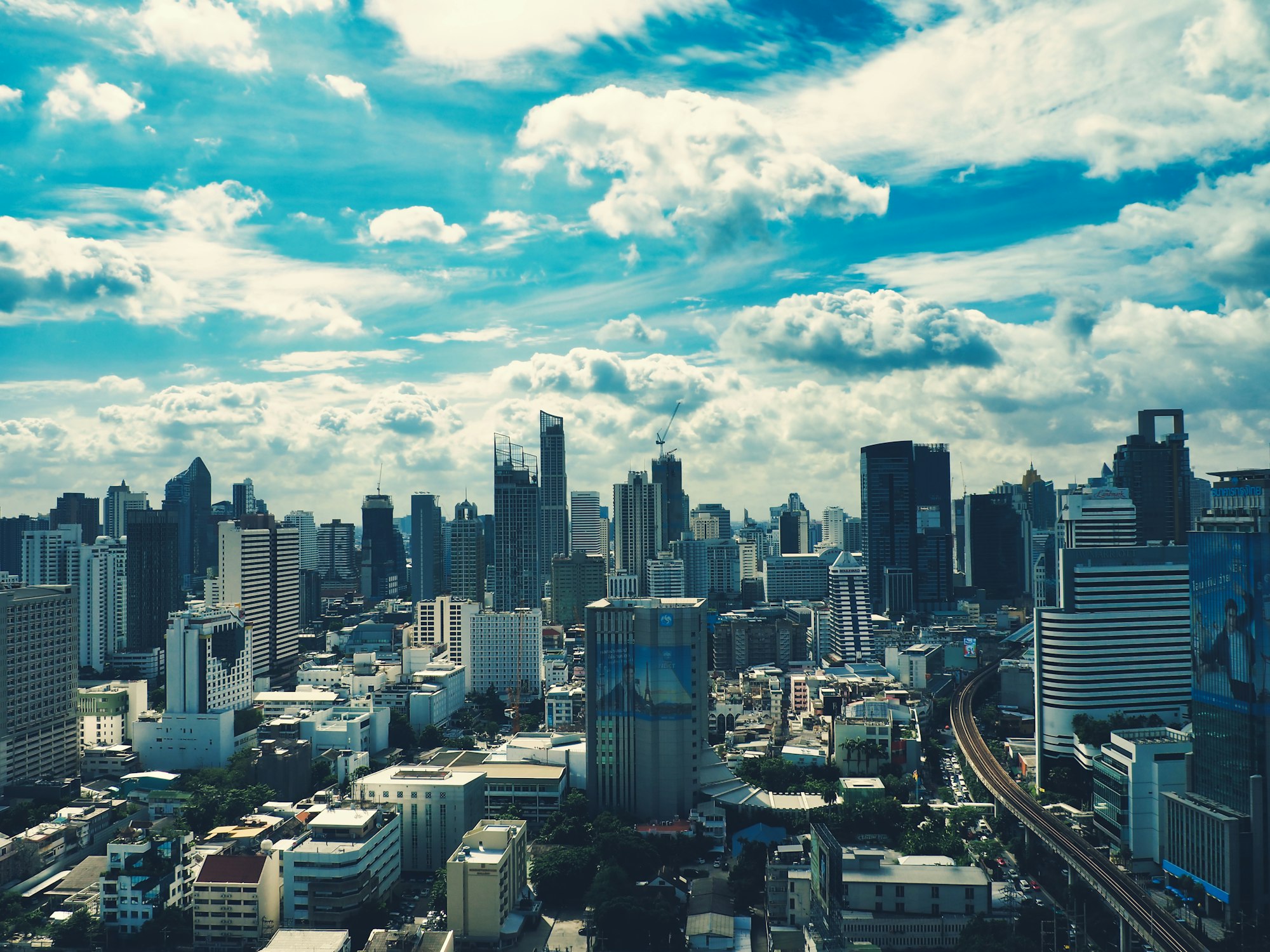A sweeping view of Bangkok and its neighborhoods